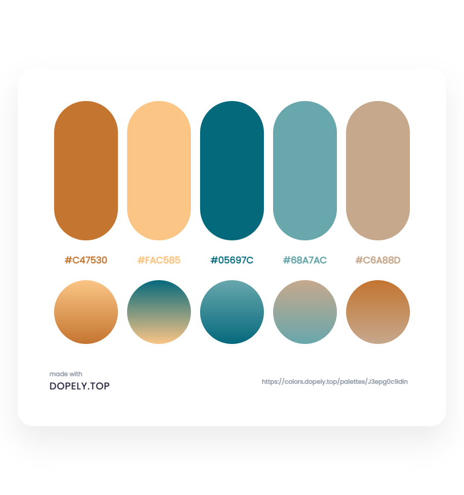 Elegant Color Palette With Their Gradient for logo deisgn - ِDopely Inspiration