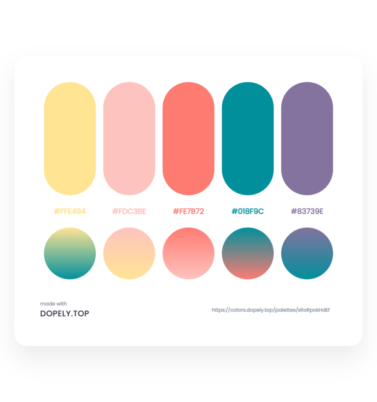 40 Elegant Color Palettes With Their Gradients | Inside Colors