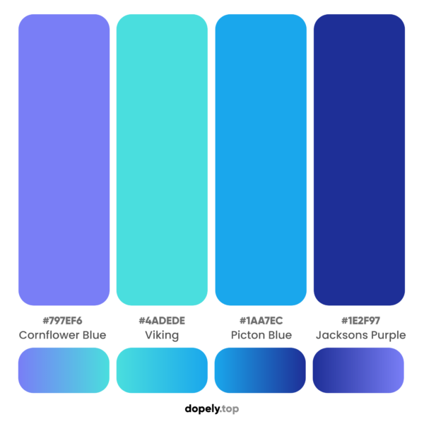 15 Blue Color Palette Inspirations with Names & hex Codes! | Inside Colors