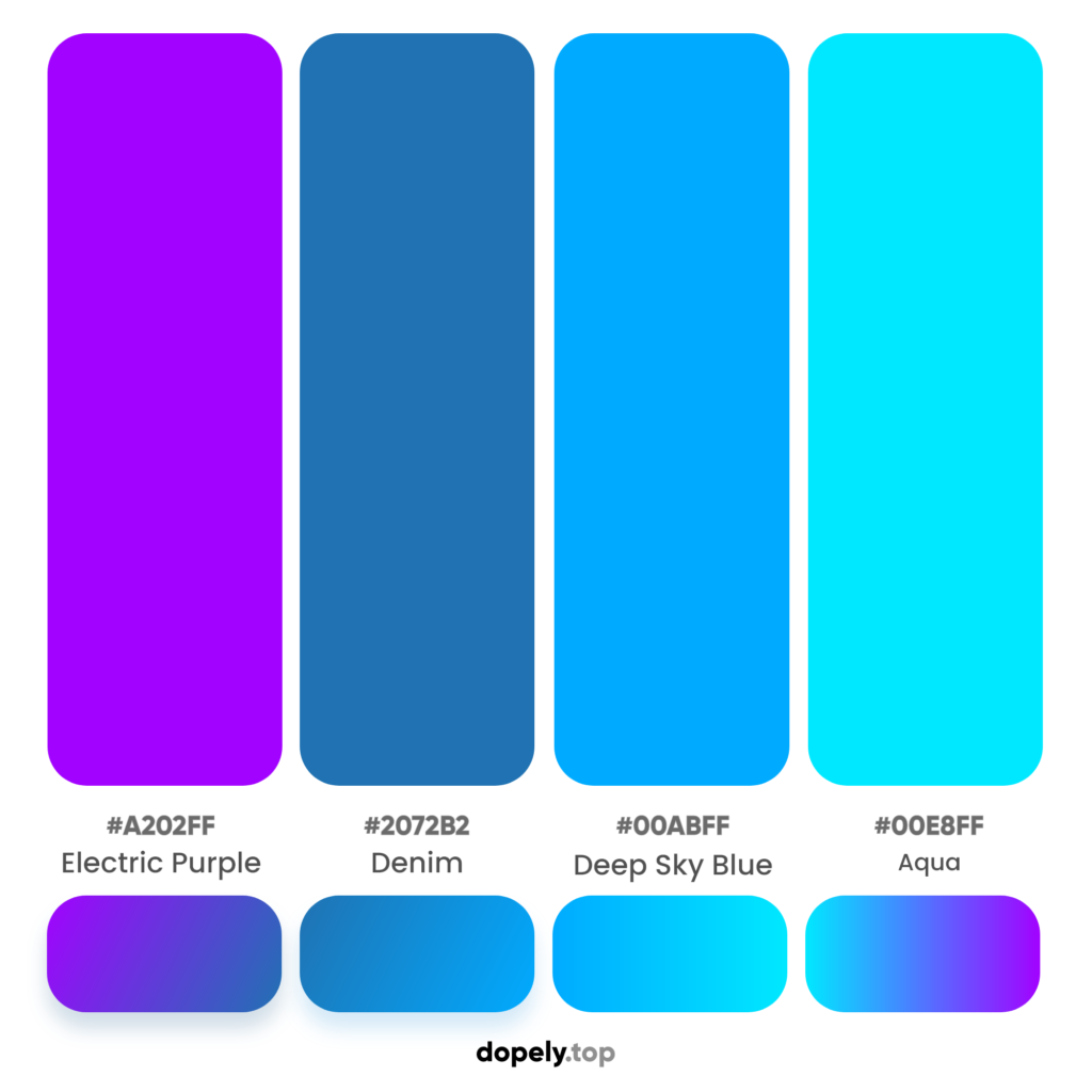 sky blue color chart