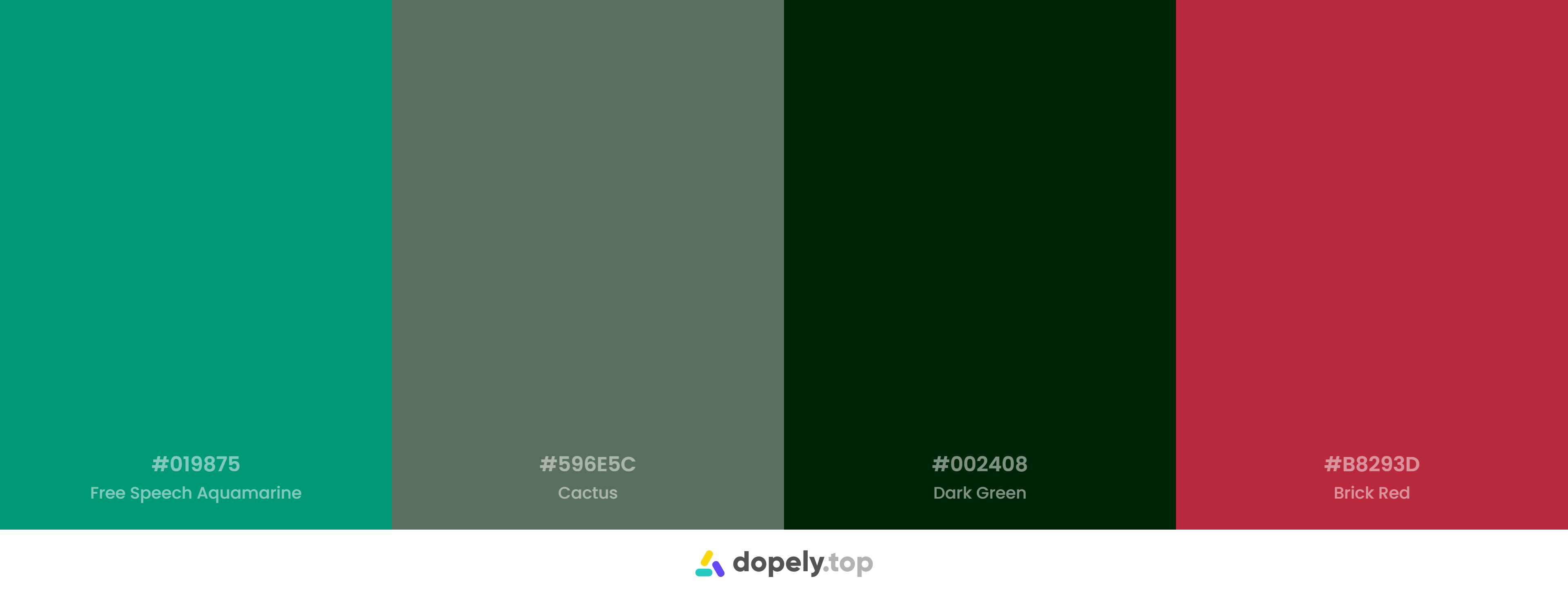 Green Color Palette Inspirations with Names & hex Codes