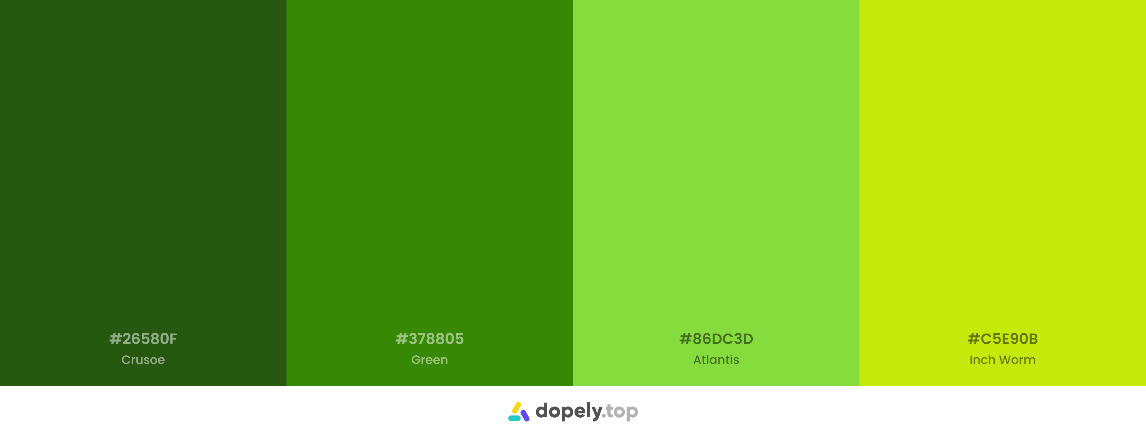 Green Color Palette With Hex Codes