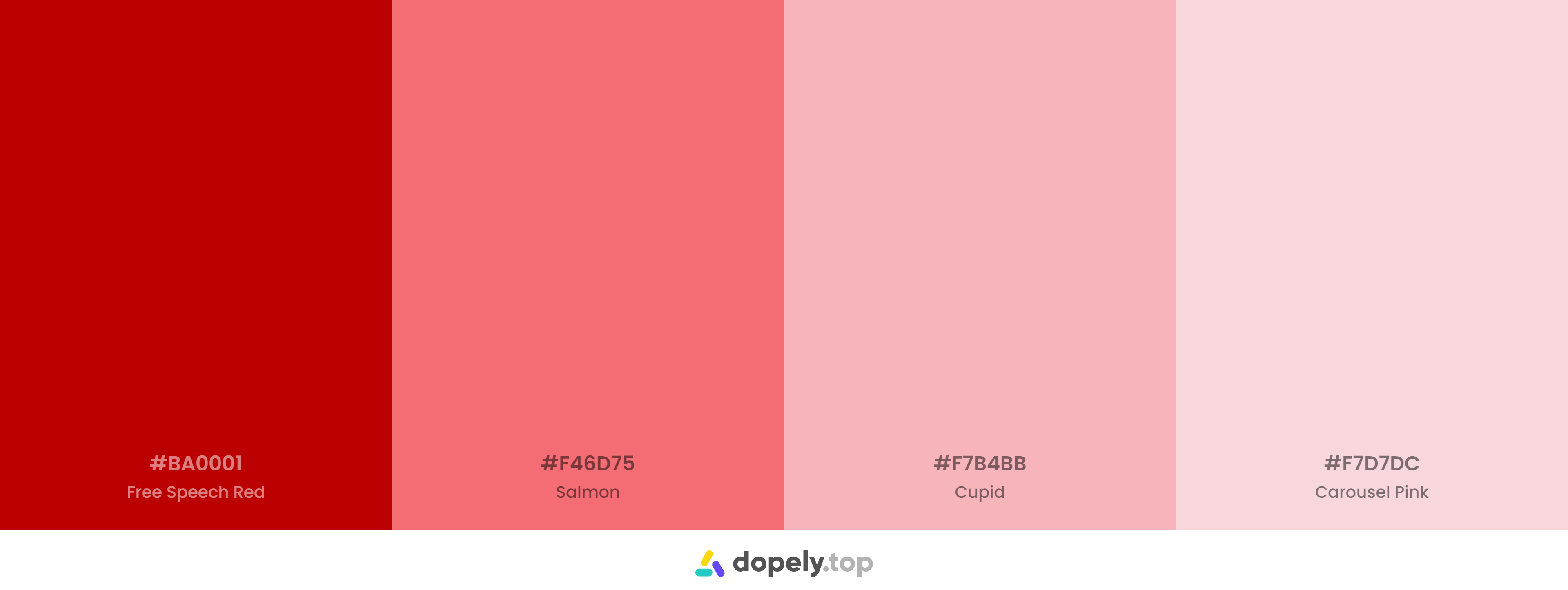 Analogous Red Color Palette Inspirations with Names & hex Codes