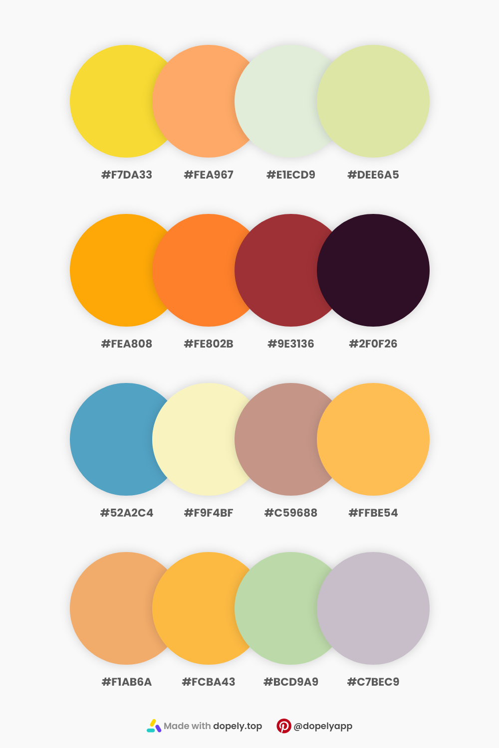 Natural Color Palettes by Dopely