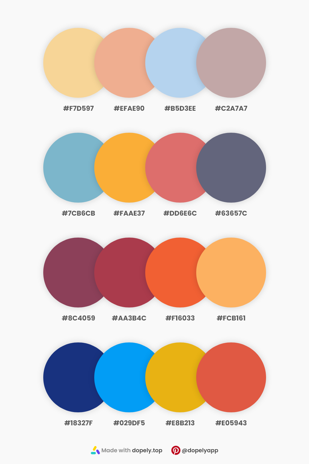 Natural Color Palettes by Dopely