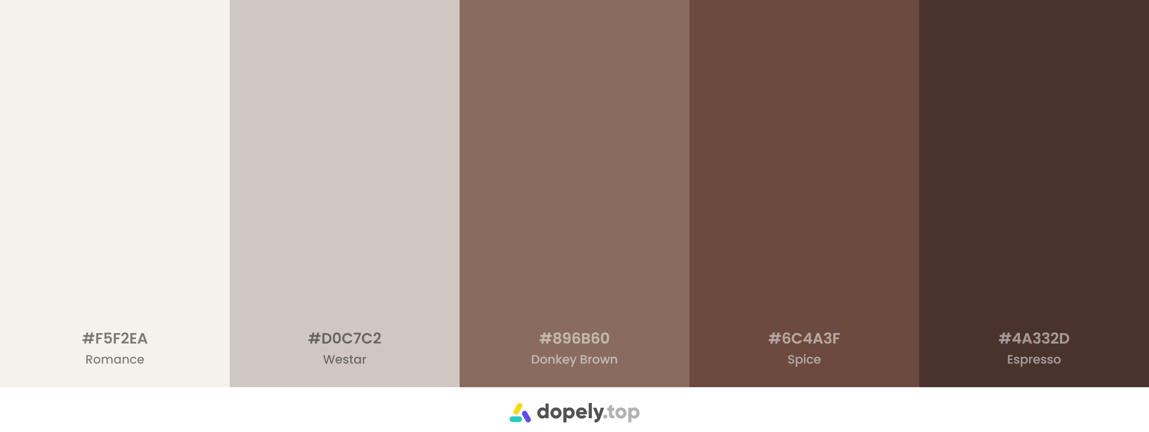 A simple minimal brown color palette
