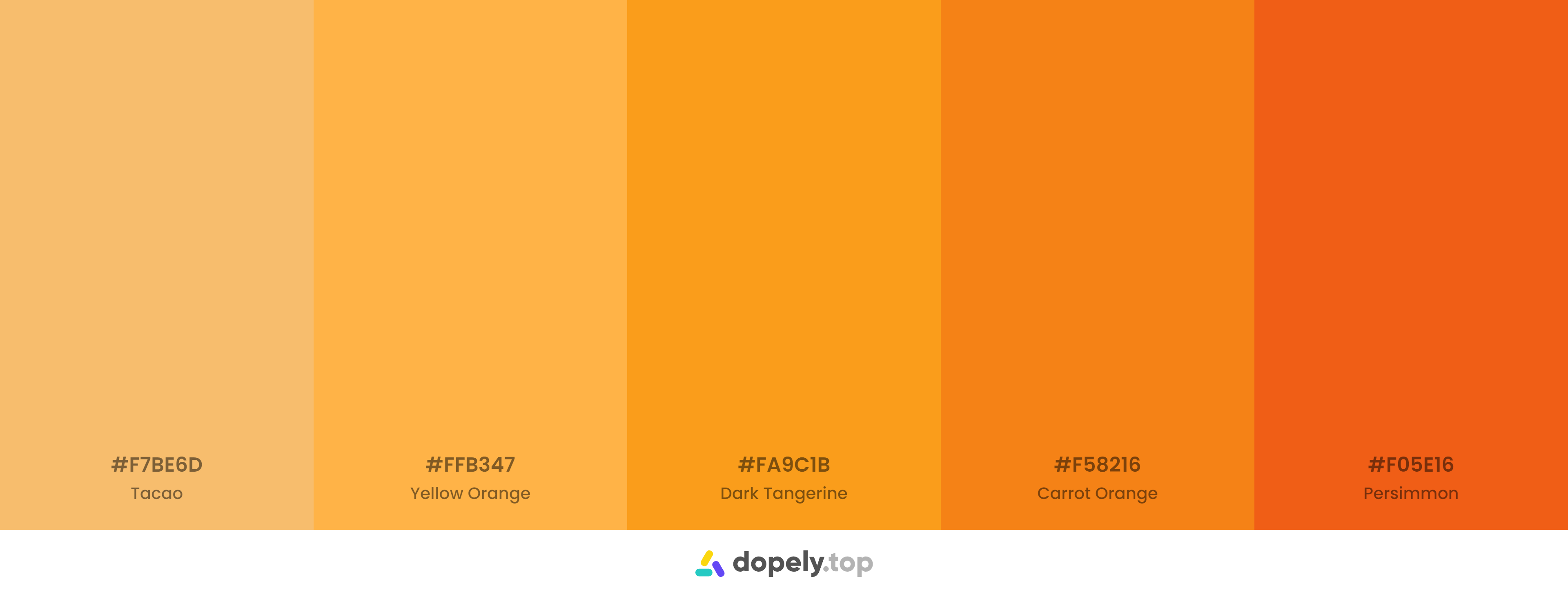 Orange Color Chart