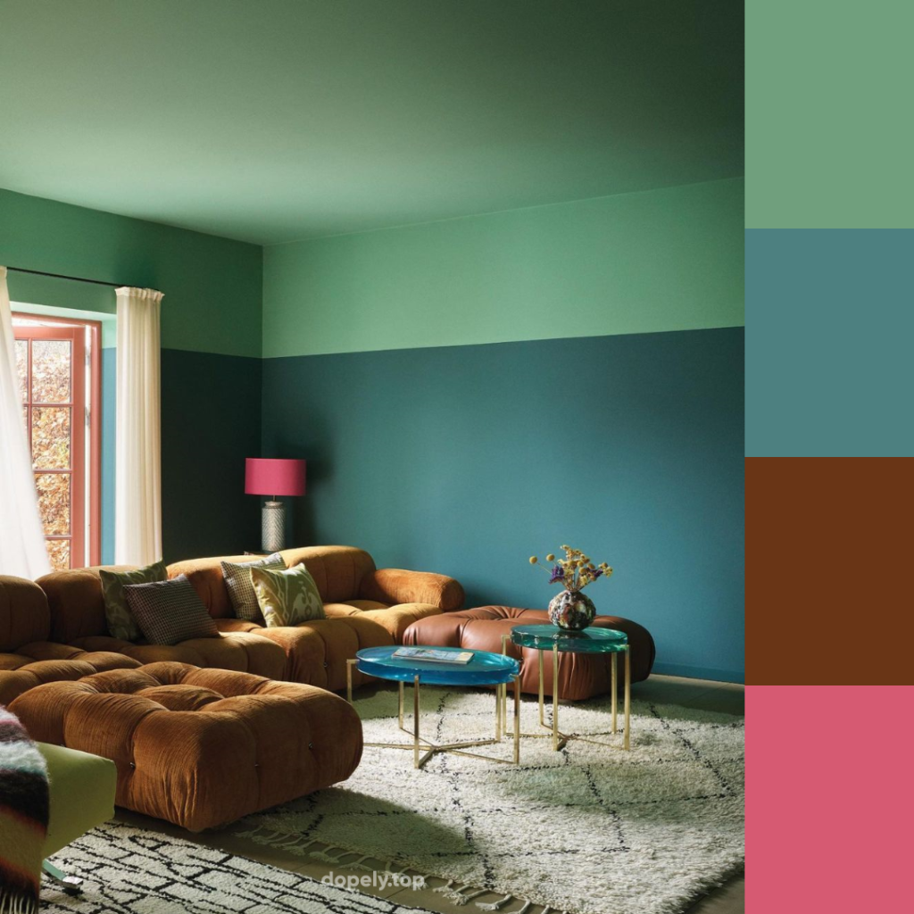 colorful living room and its color palette