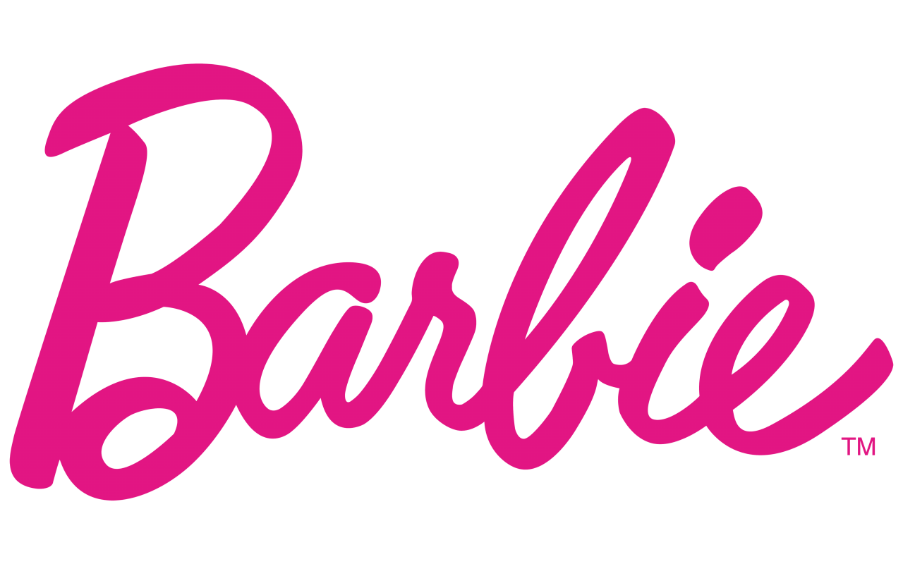 pink color for barbie logo
