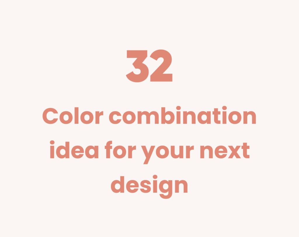 32 color combination ideas