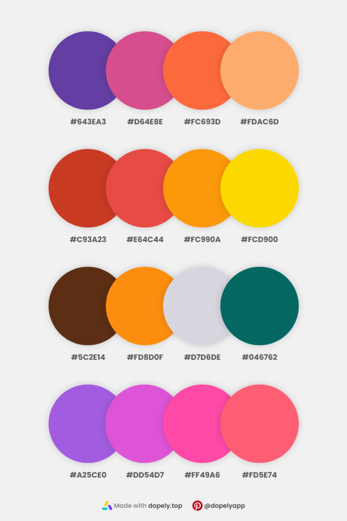 colors in 4 color schemes inspiration