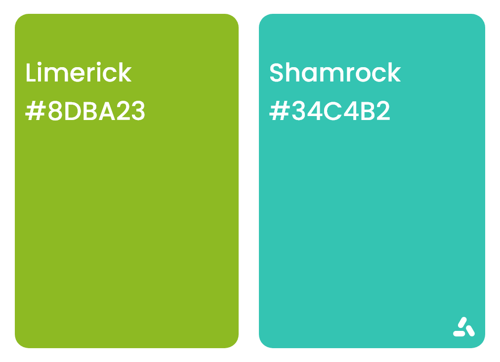 limerick green and sharmrock Turquoise with color codes