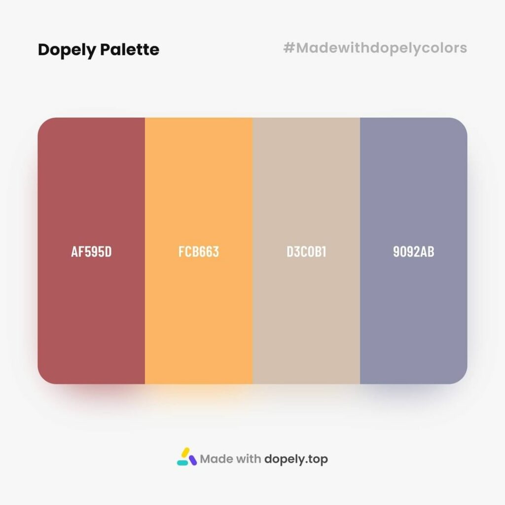 Color palette by dopely colors