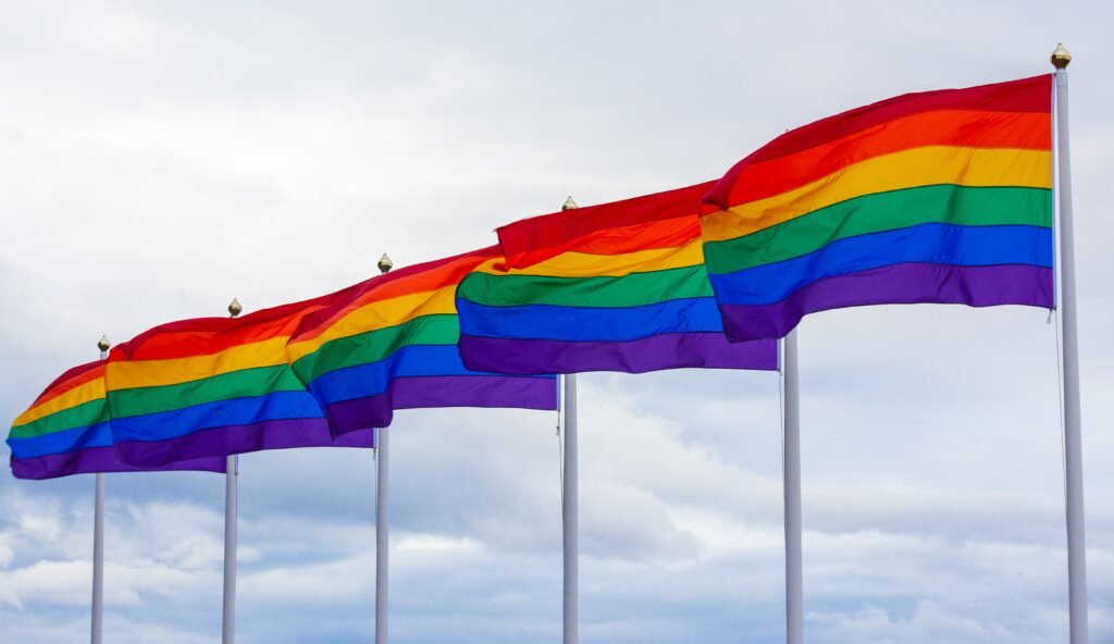 rainbow flags
