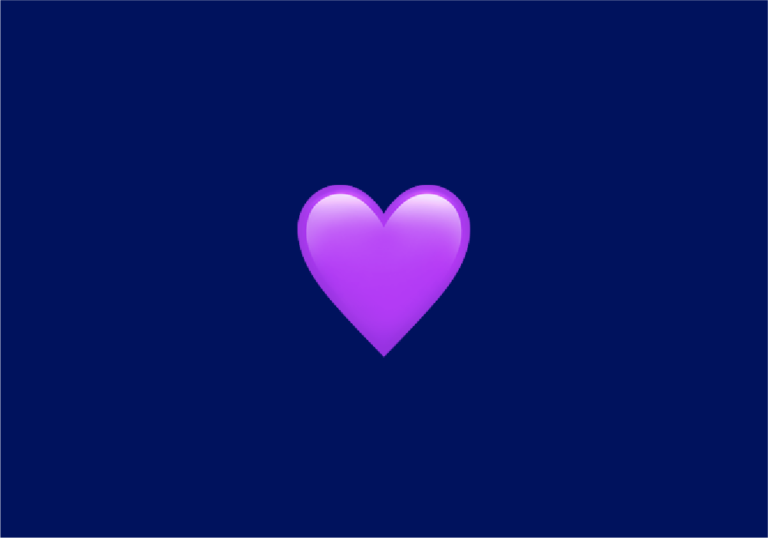 purple heart emoji pillow