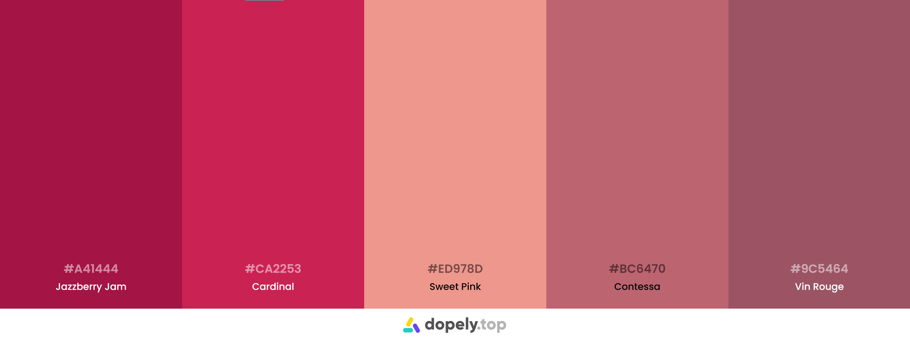 Red Color Palette Inspirations with Names & hex Codes