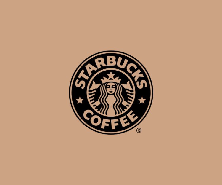 Brown color Starbucks logo, representing brown in marketing