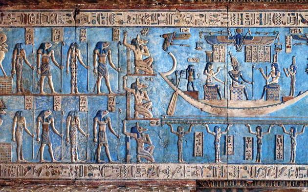 Egyptian colors, blue. ancient Egyptian soldiers painting