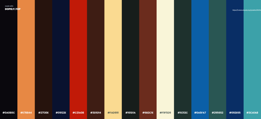 Chinese color palette by Dopely color palette generator-19