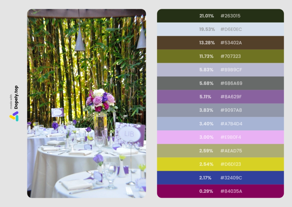 inspirational color palette of wedding colors for spring4