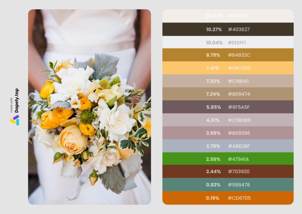 inspirational color palette of wedding colors for summer 5