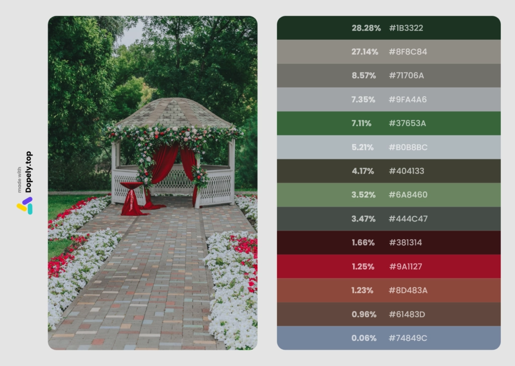 inspirational color palette of wedding colors for fall 4