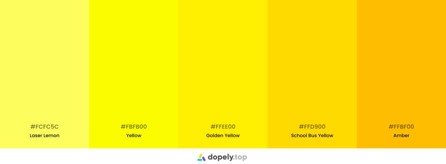 15 Yellow Color Palette Inspirations with Names & hex Codes! | Inside ...