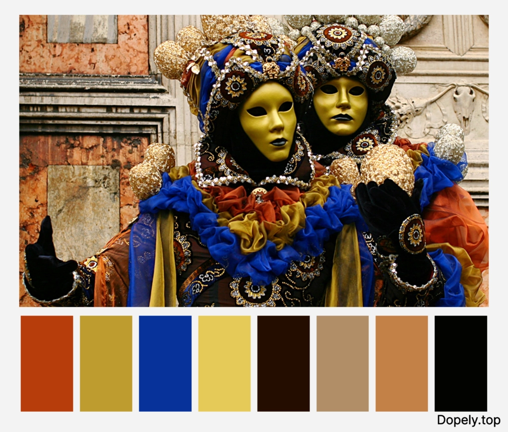 color palette inspiration of Mardi Gras by Dopely color palette generator6