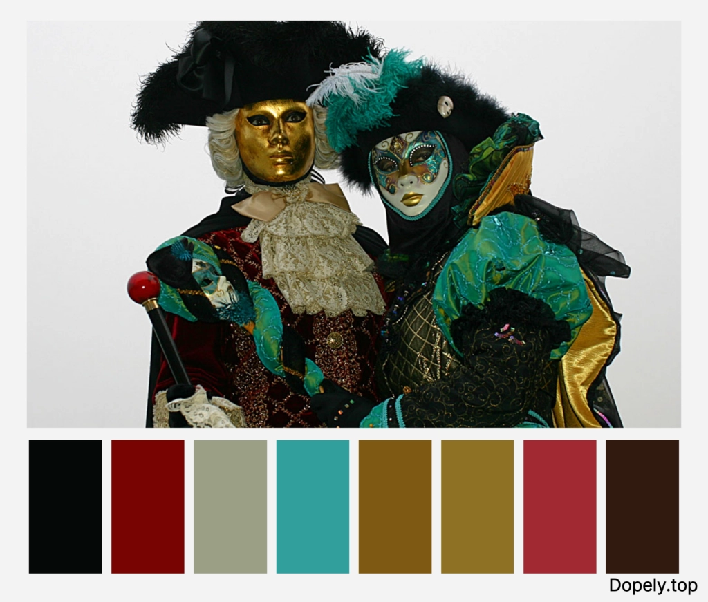 color palette inspiration of Mardi Gras by Dopely color palette generator7