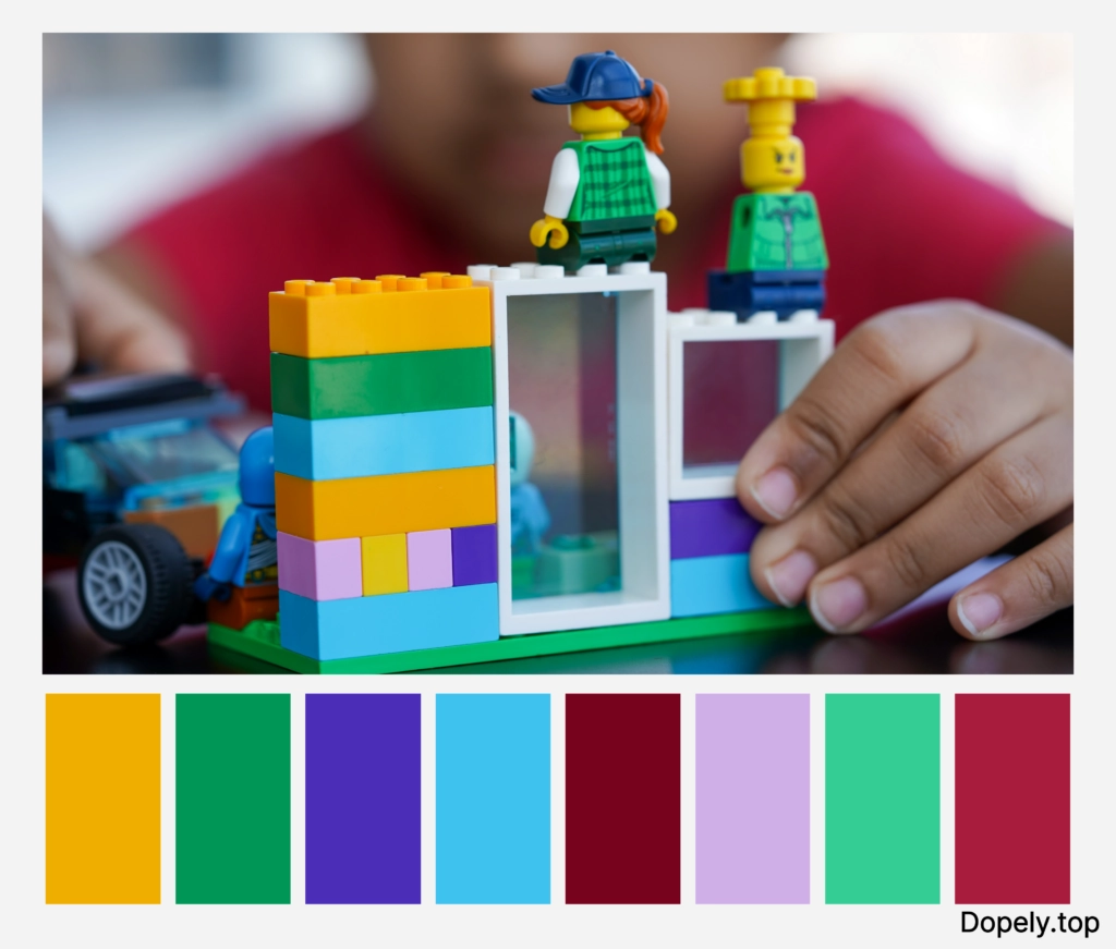 color palette inspiration of lego day by Dopely color palette generator3