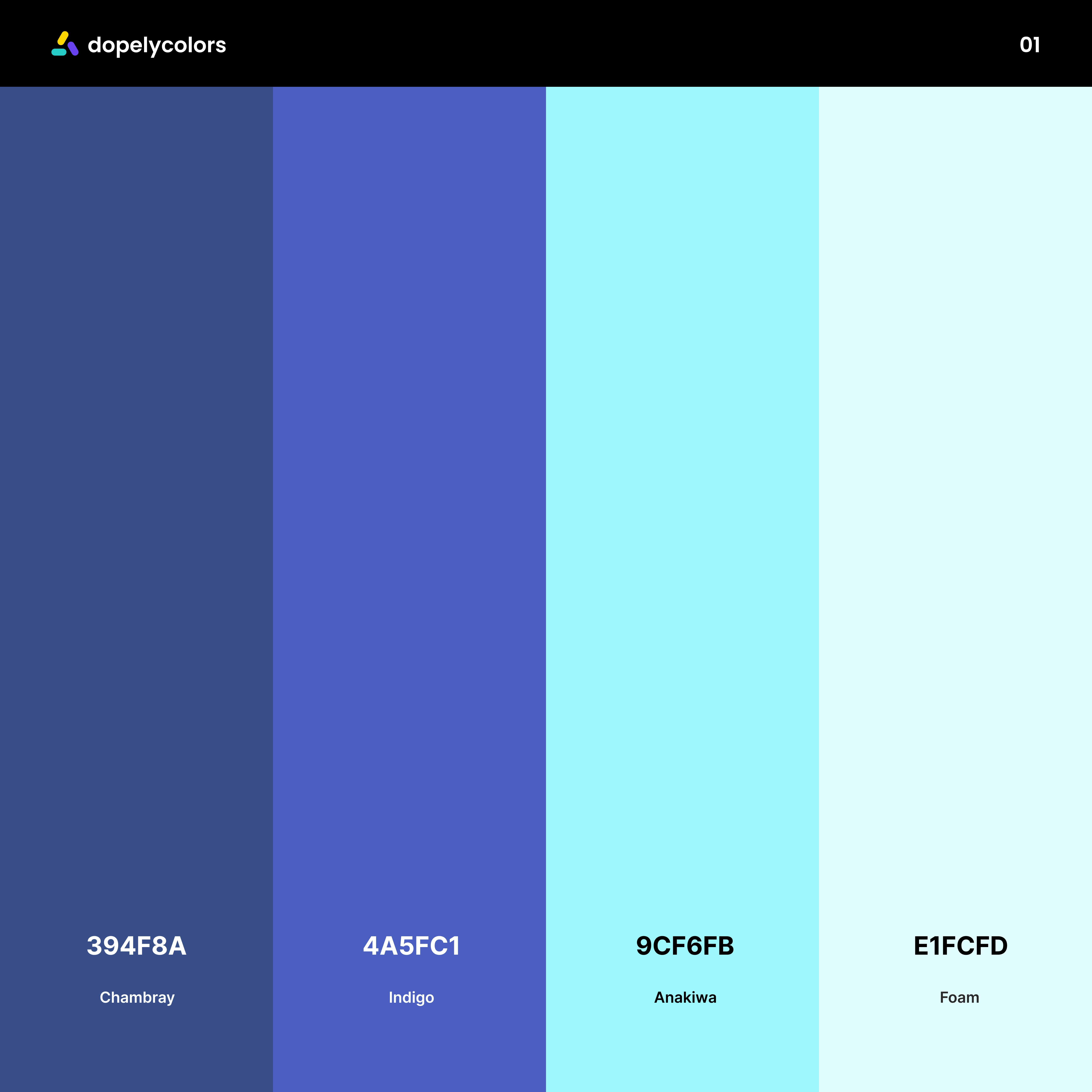 website color palette by dopely
