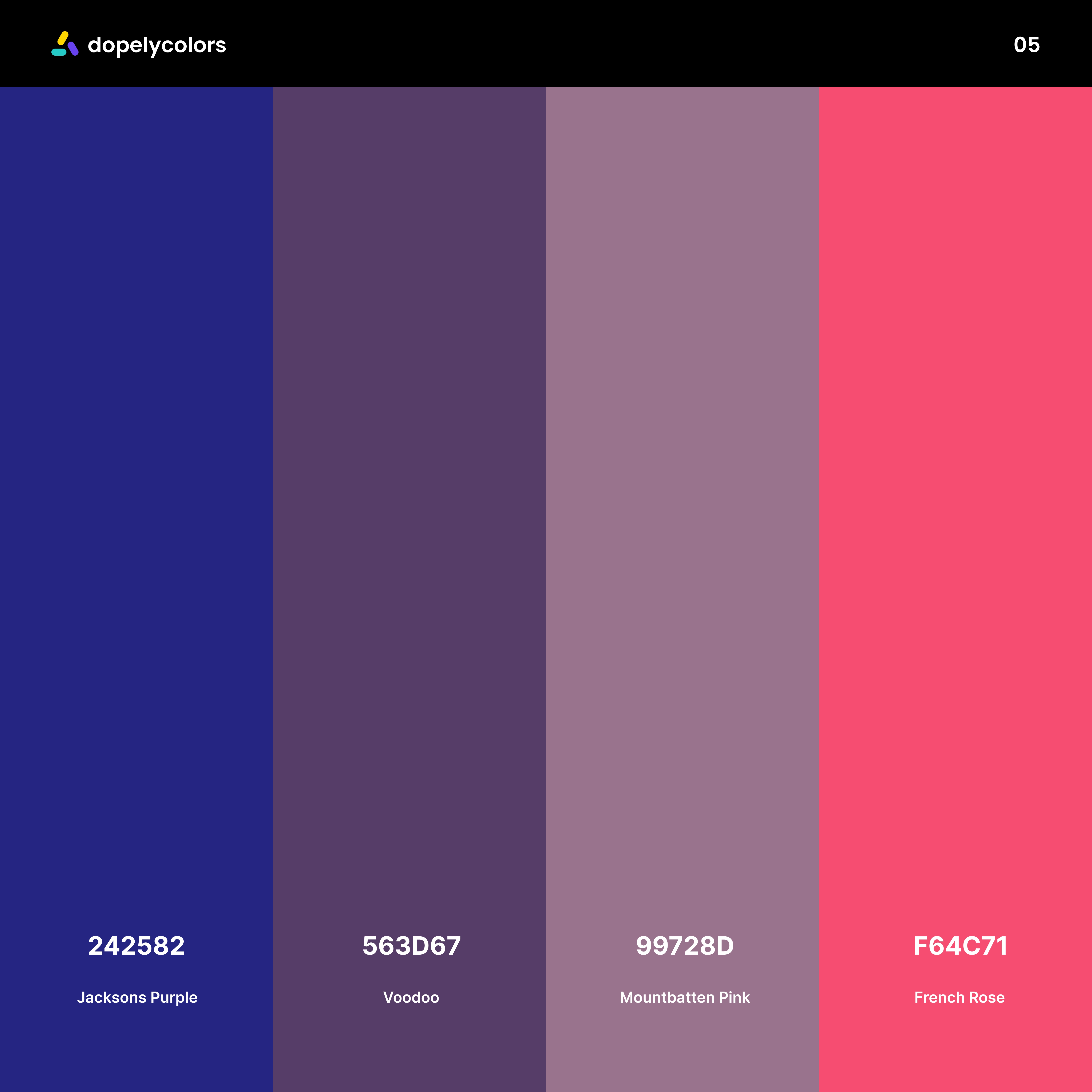 beautiful website color palette by dopely