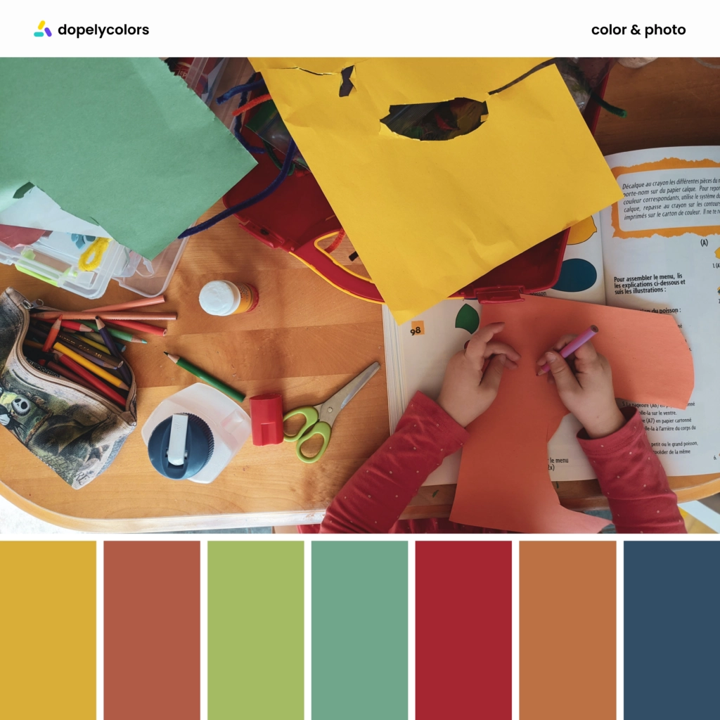 color palette inspiration of colored pencils by Dopely color palette generator2