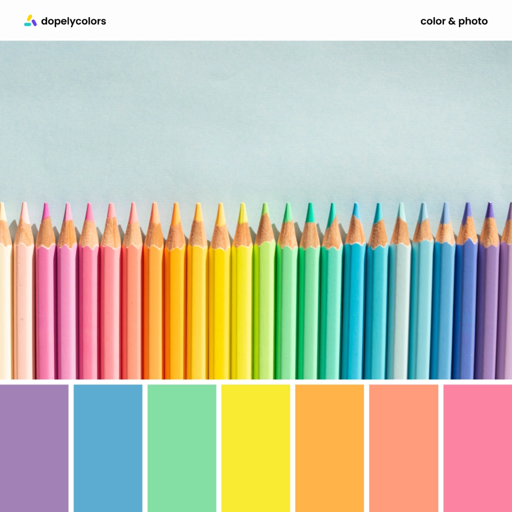 color palette inspiration of colored pencils by Dopely color palette generator1