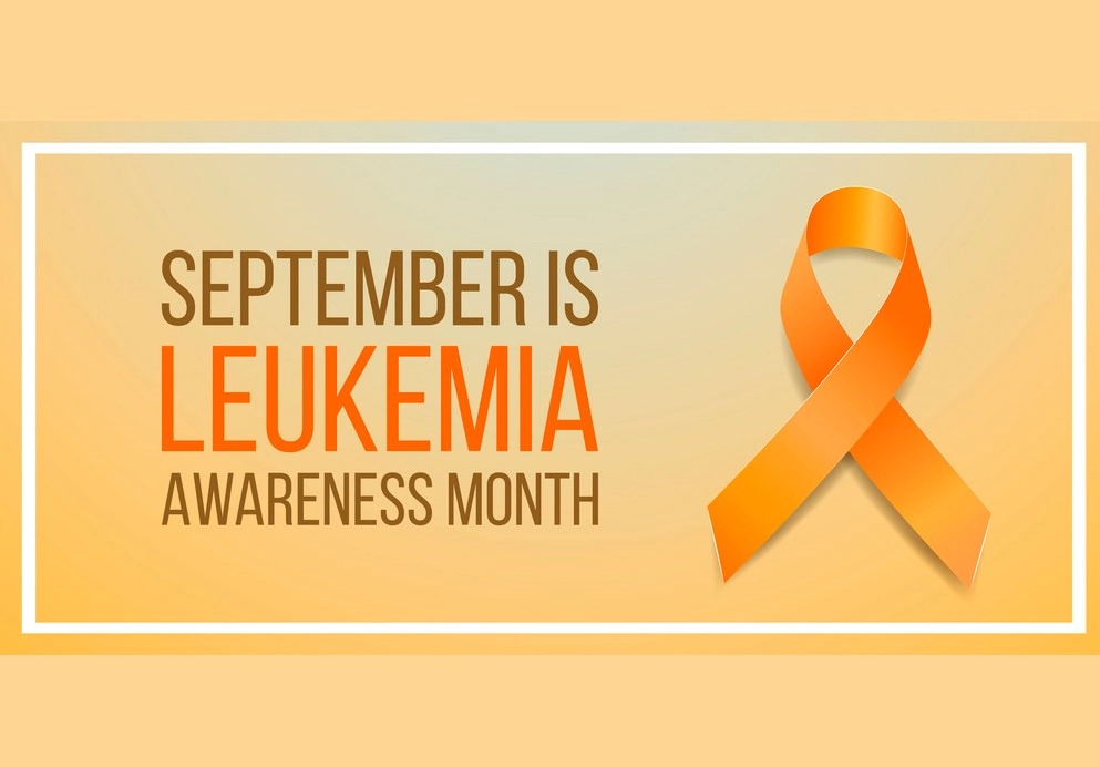 Leukemia Cancer Awareness month with orange ribbon