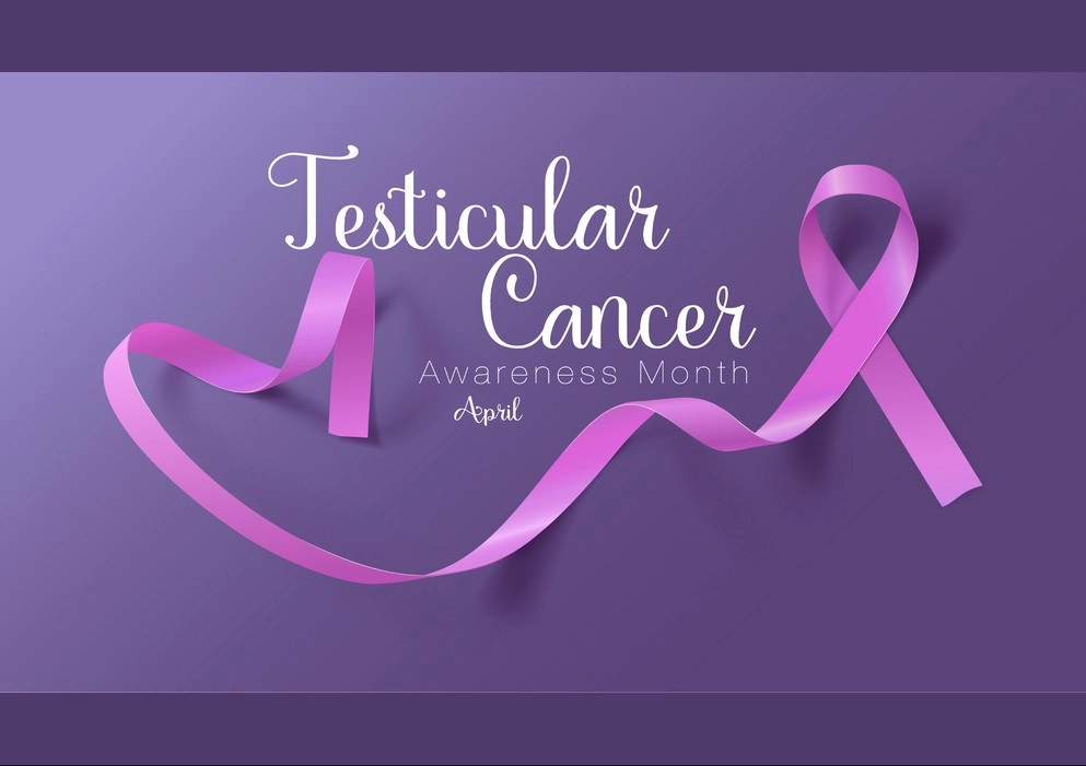 Testicular Cancer Awareness month with light purple ribbon