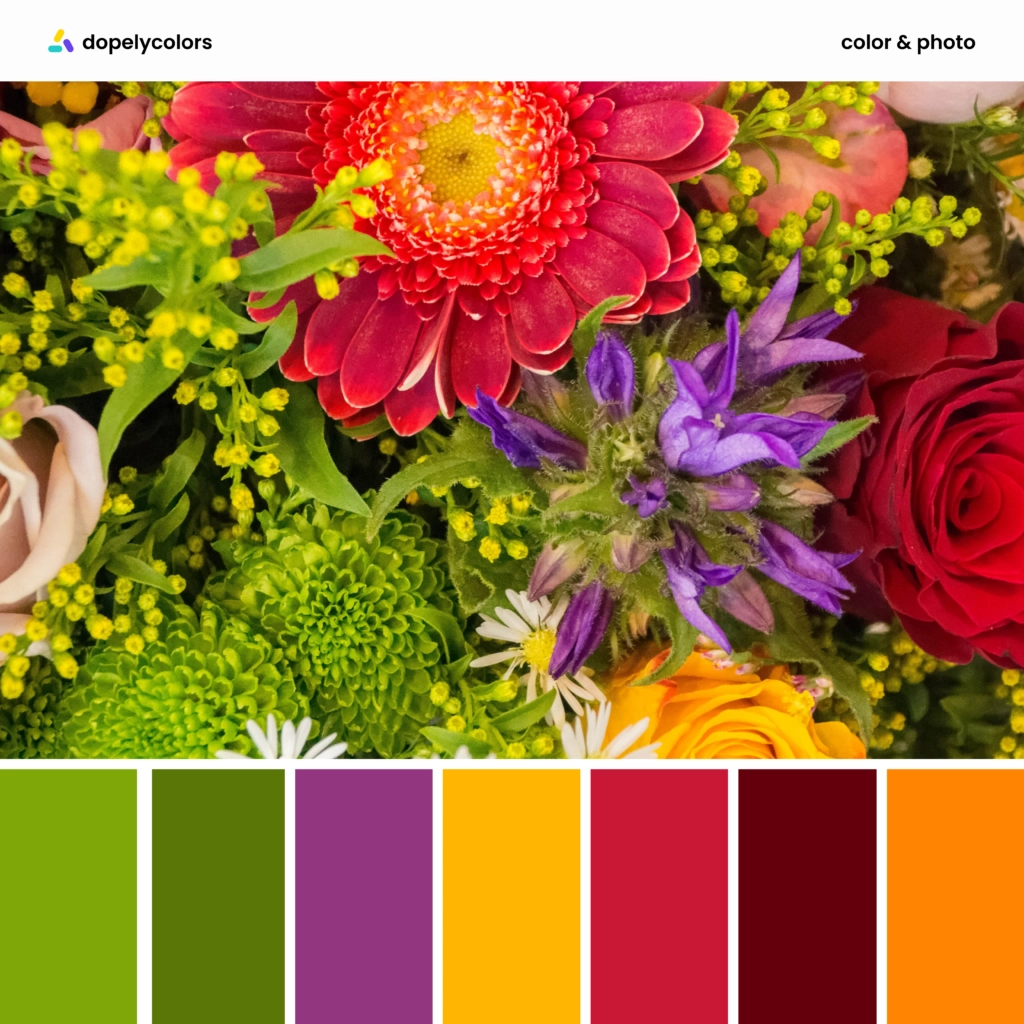 color palette inspiration of flower colors by dopely color palette generator 9