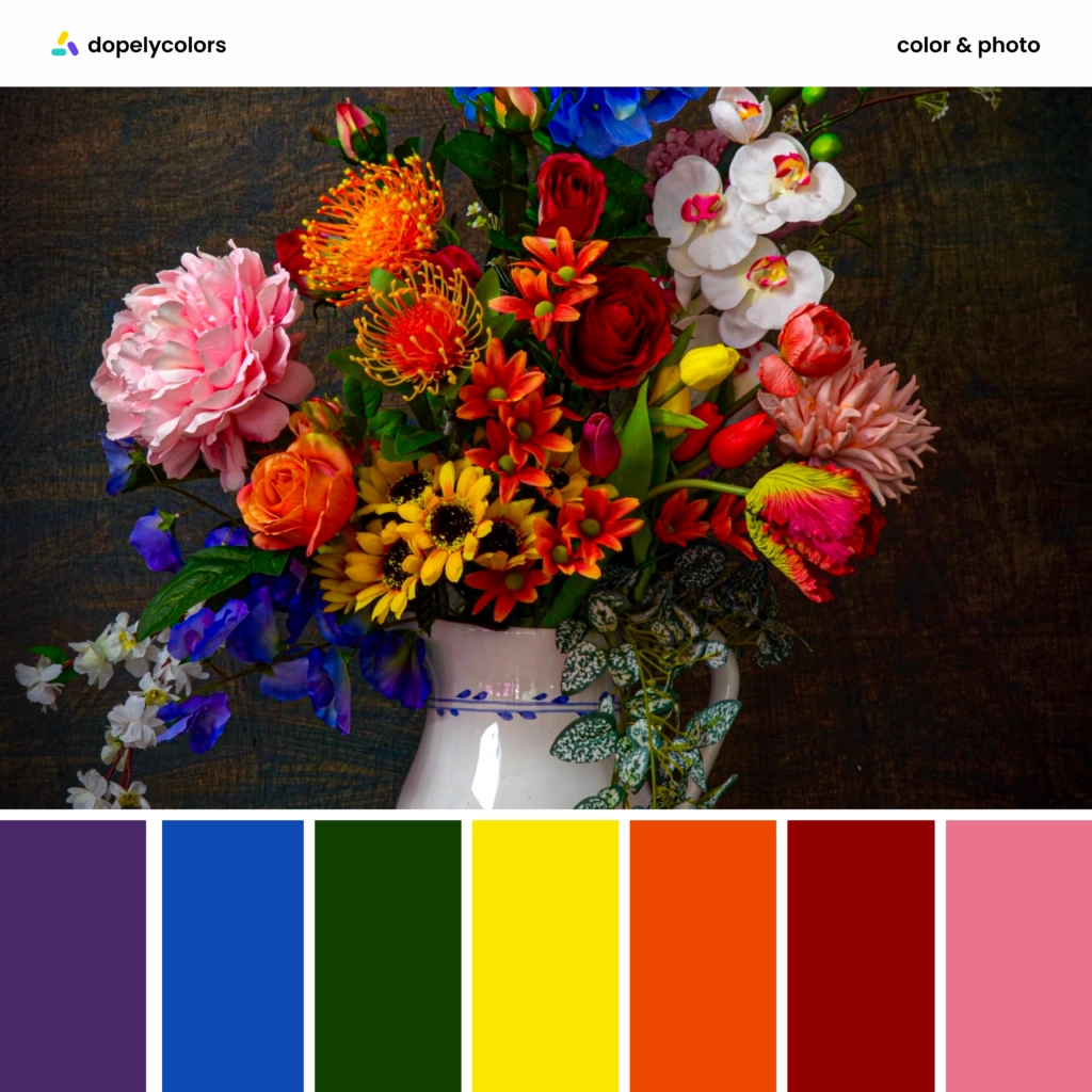 color palette inspiration of flower colors by dopely color palette generator 1