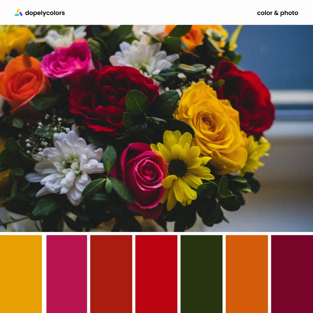 color palette inspiration of flower colors by dopely color palette generator 7
