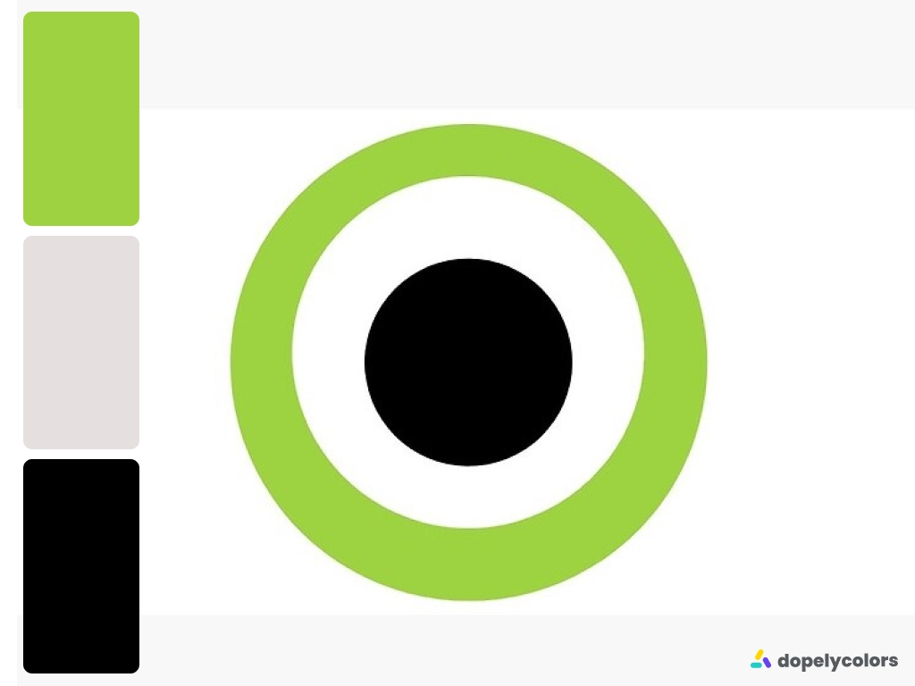Picture of light green evil eye with its color palette