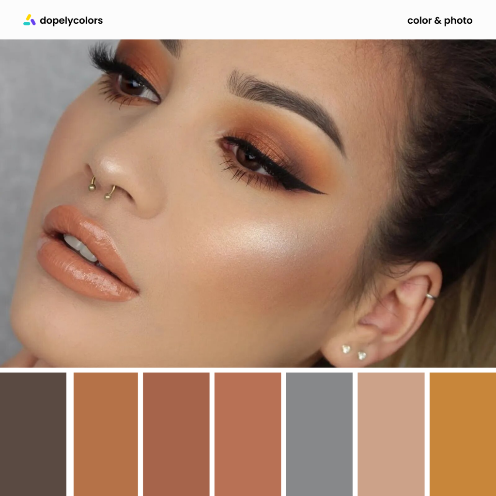 Color palette inspiration of autumn makeup 4