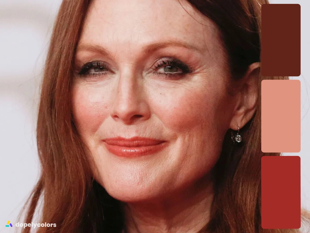 picture of Julianne Moore with its palette