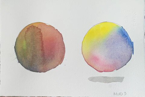 Picture of creating muddy colors with watercolor