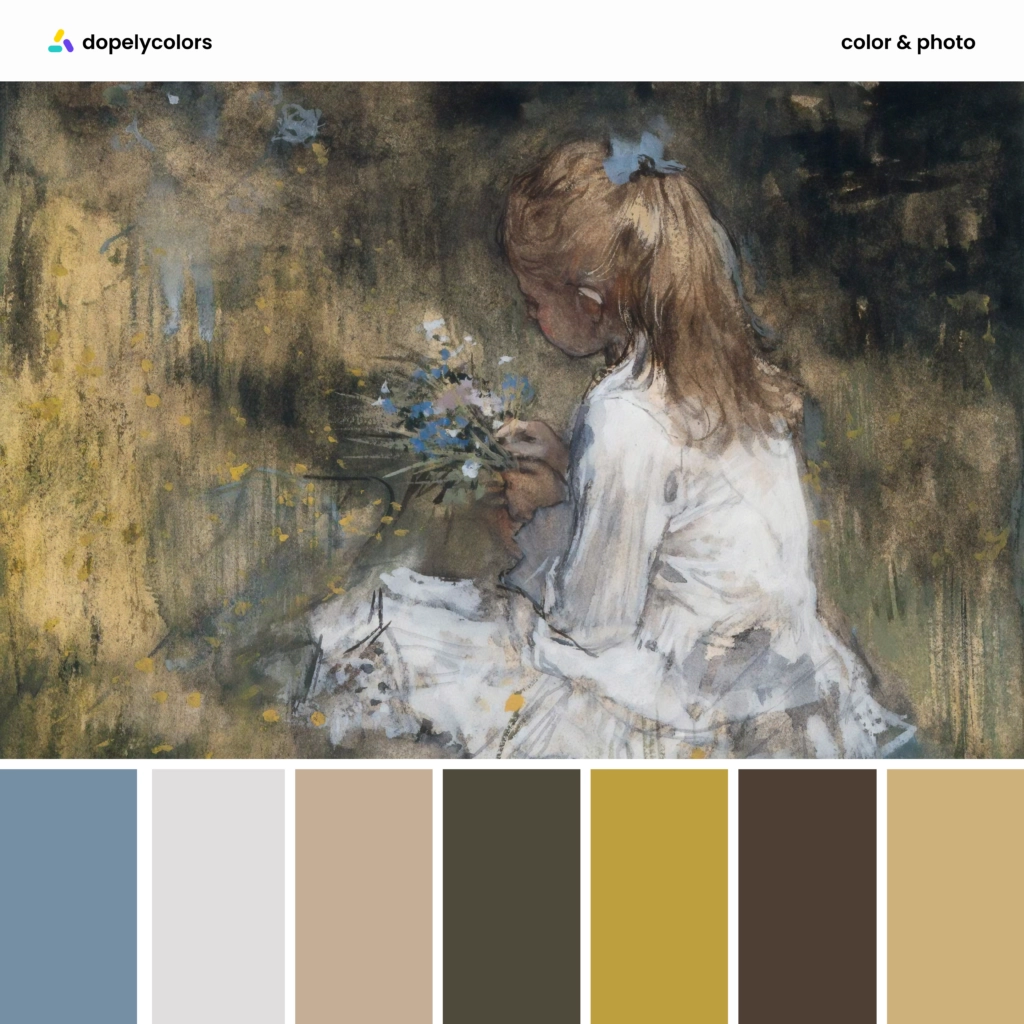 Color palette inspiration of watercolor paintings 5
