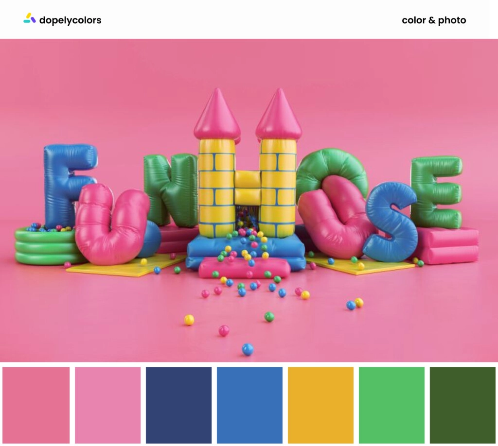 A graphic design of design influencer, Thomas Burden, and its color palette