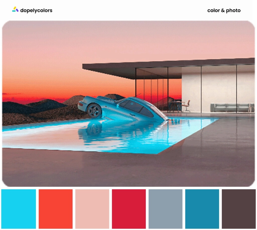 A graphic design of design influencer, Chris Labrooy, and its color palette