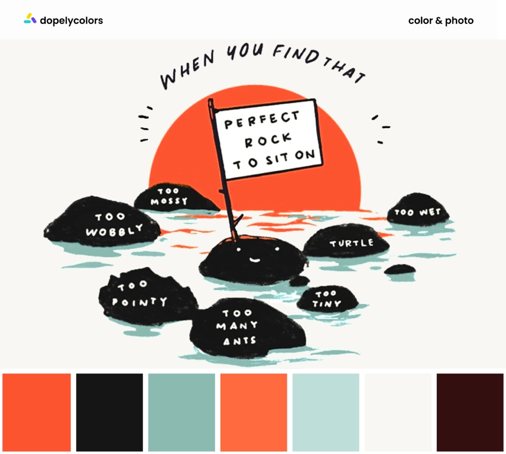 A graphic design of design influencer, Jennet Liaw, and its color palette