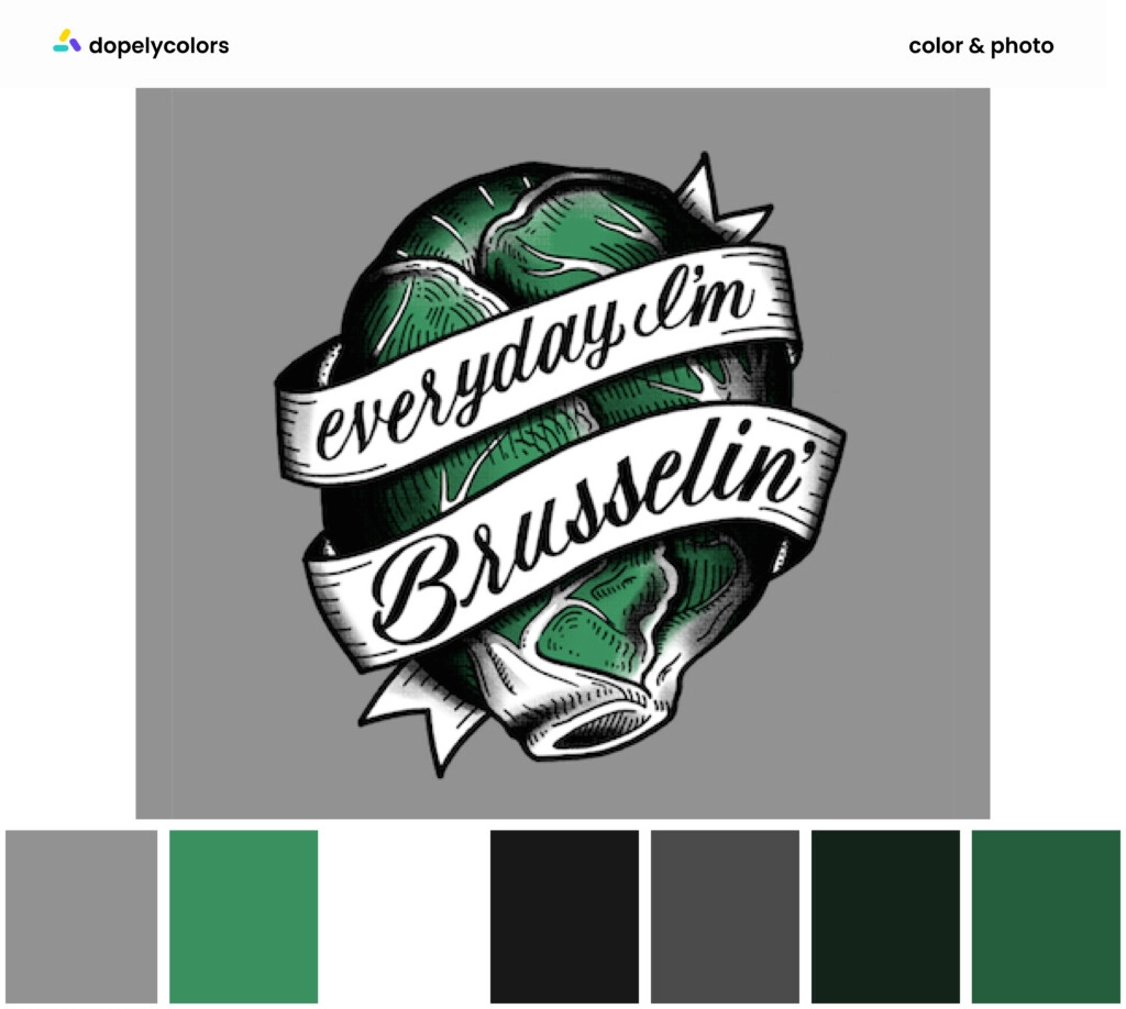A graphic design of design influencer, Jen Mussari, and its color palette