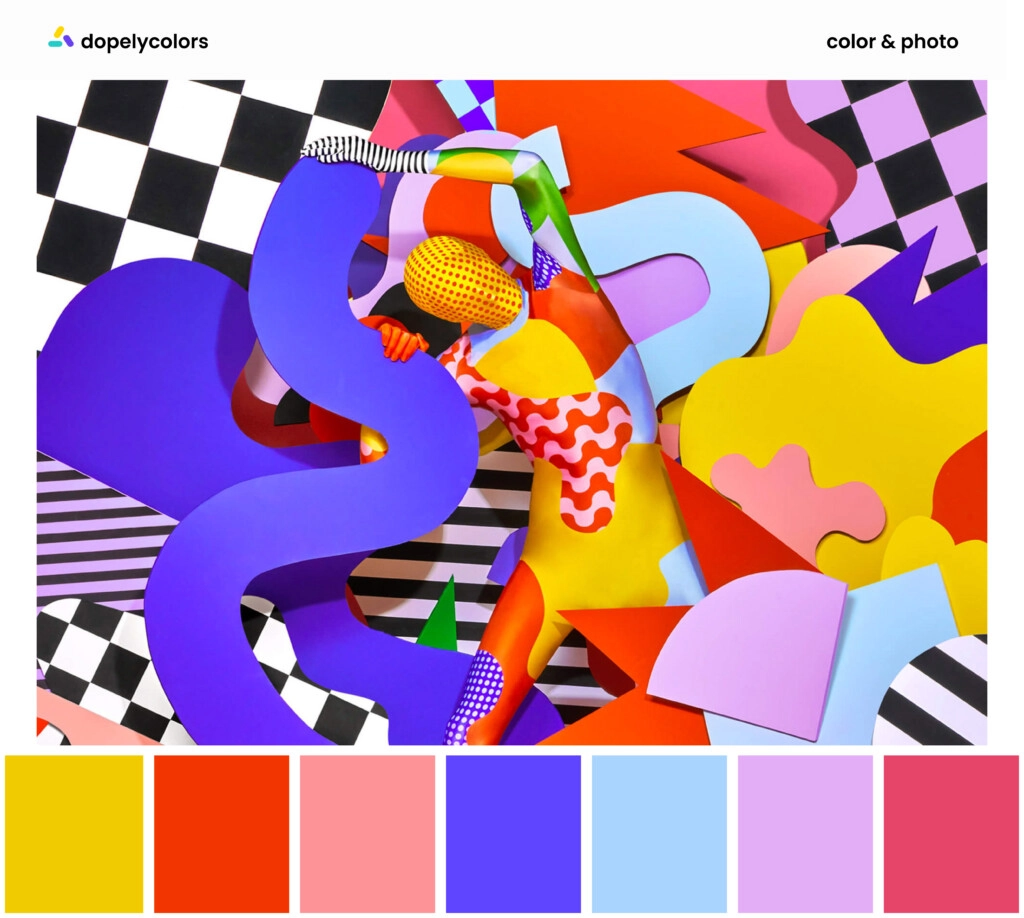 A graphic design of design influencers, Wade Jeffree and Leta Sobierajski, and its color palette