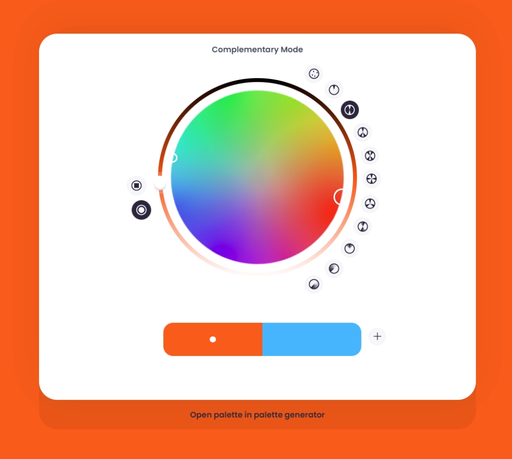 complementary color palette to Choose brand colors